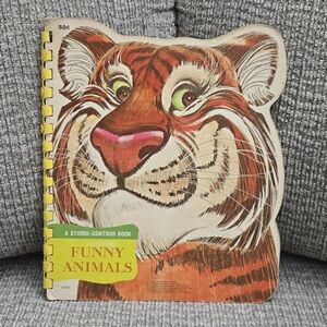 A Sturdi-Contour Book 1965 Funny Animals Wonder Books